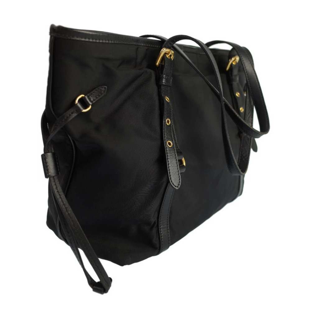 Prada Tessuto Jacquard Logo Tote Nero Black - Picture 2 of 9
